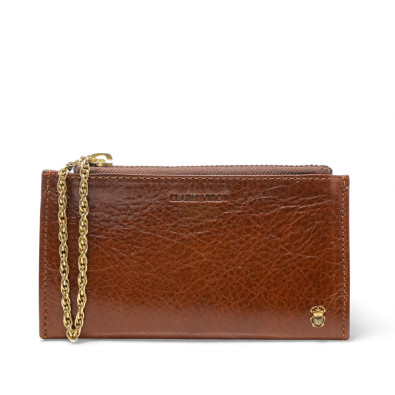 CLARIS VIROT Porte Monnaie ACHILLE Tabac