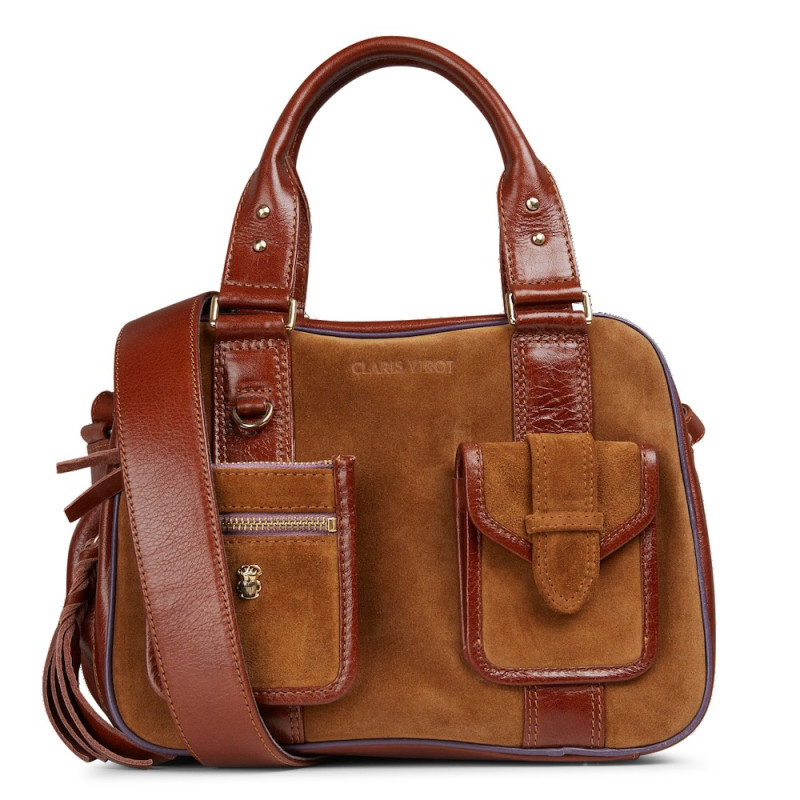 CLARIS VIROT Sac RITCHIE Cuir Tabac
