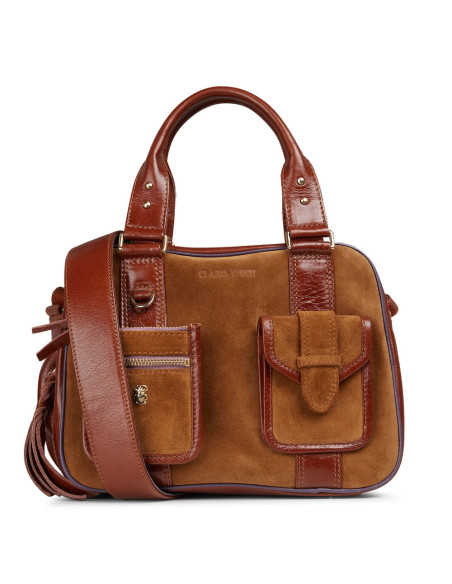 CLARIS VIROT Sac RITCHIE Cuir Tabac