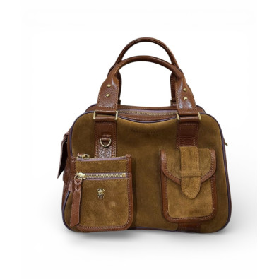 CLARIS VIROT Sac RITCHIE Cuir Tabac