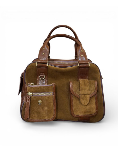 CLARIS VIROT Sac RITCHIE Cuir Tabac