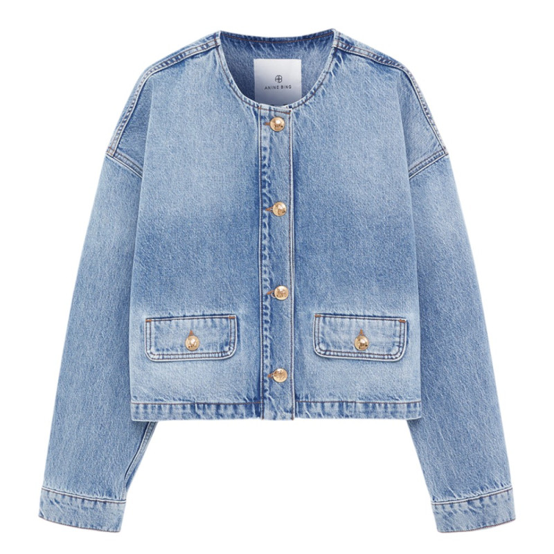 ANINE BING Veste en Jean BLANCHE