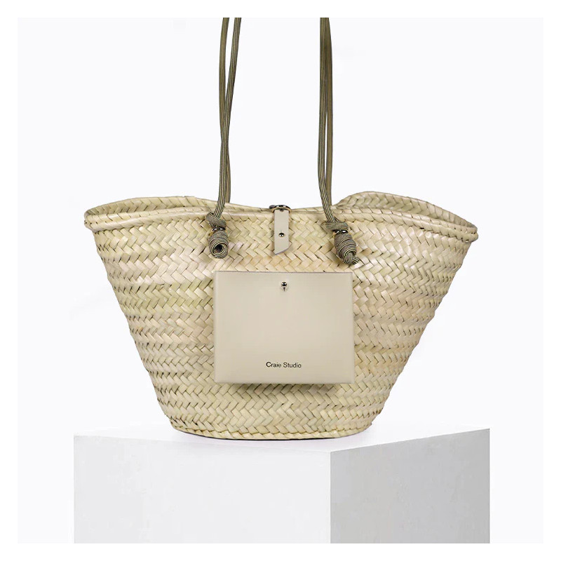 CRAIE STUDIO Panier CALANQUES Creme Rayon