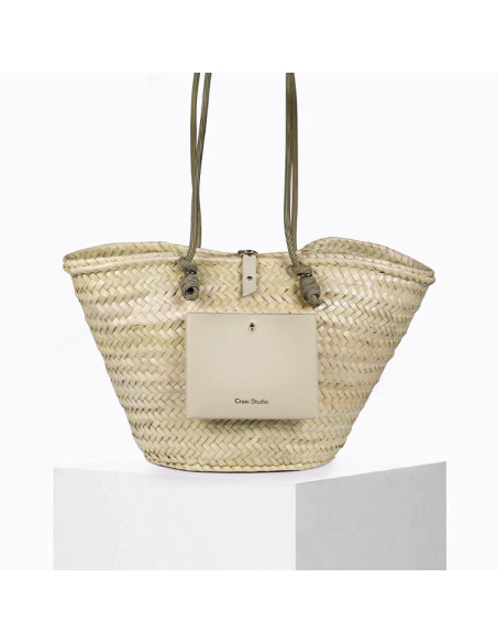 CRAIE STUDIO Panier CALANQUES Creme Rayon