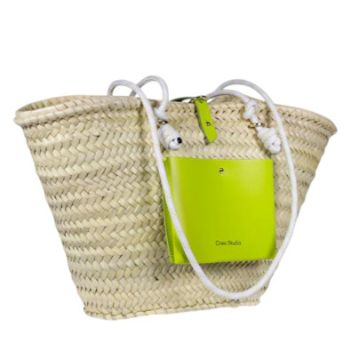 CRAIE STUDIO Panier CALANQUES Lime Poussin