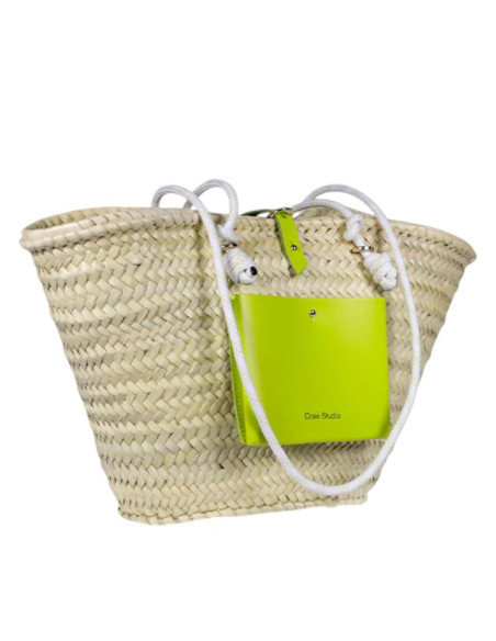 CRAIE STUDIO Panier CALANQUES Lime Poussin