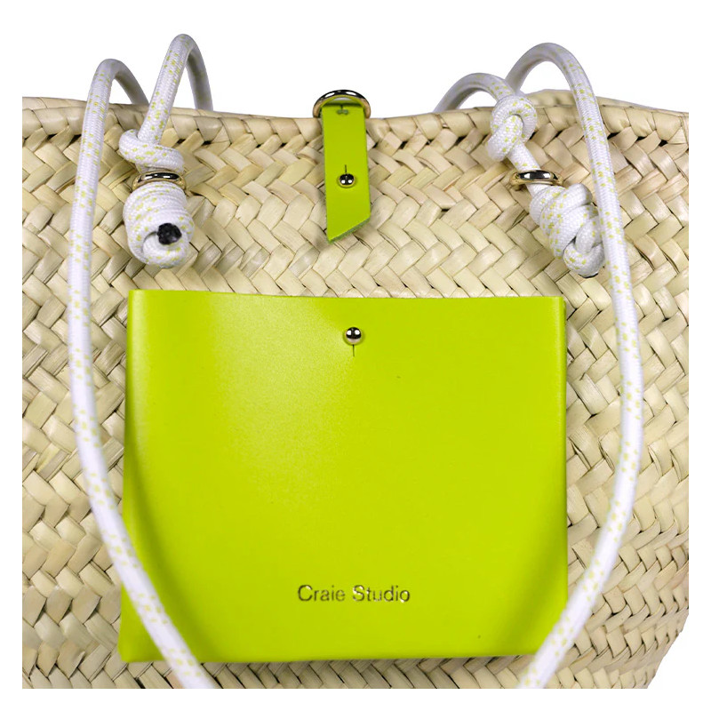 CRAIE STUDIO Panier CALANQUES Lime Poussin