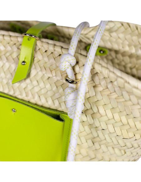CRAIE STUDIO Panier CALANQUES Lime Poussin