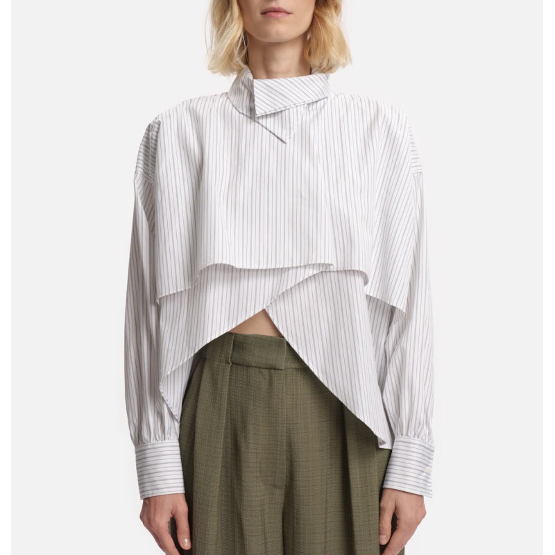 MARGAUX LONNBERG Chemise BIRD Black Stripes