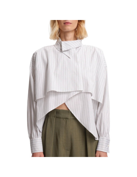 MARGAUX LONNBERG Chemise BIRD Black Stripes