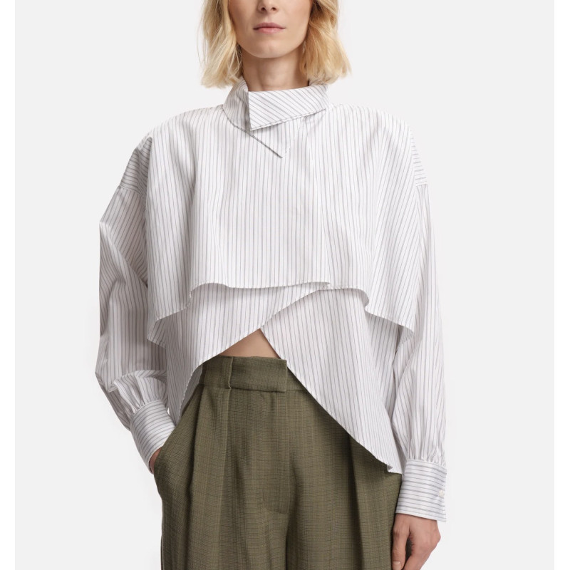 MARGAUX LONNBERG Chemise BIRD Black Stripes