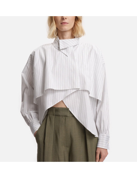 MARGAUX LONNBERG Chemise BIRD Black Stripes