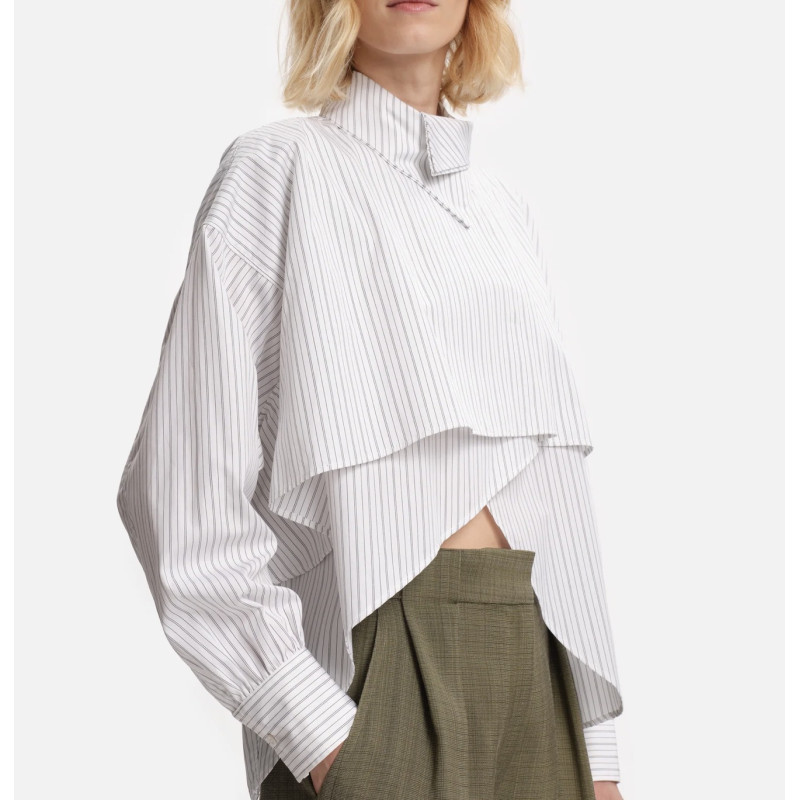 MARGAUX LONNBERG Chemise BIRD Black Stripes