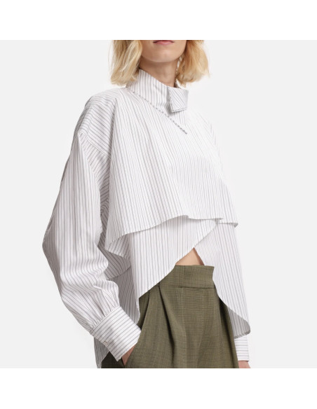 MARGAUX LONNBERG Chemise BIRD Black Stripes