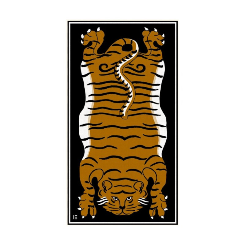 INOUÏ EDITIONS Serviette de Plage ROCKY Noir