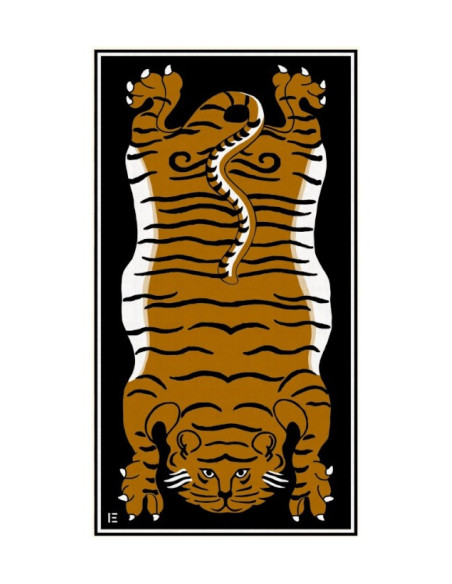 INOUÏ EDITIONS Serviette de Plage ROCKY Noir