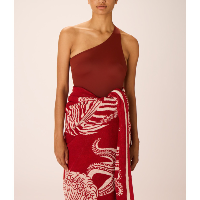 INOUÏ EDITIONS Serviette de Plage POSEÏDON Rouge