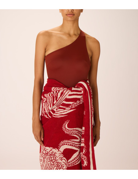 INOUÏ EDITIONS Serviette de Plage POSEÏDON Rouge