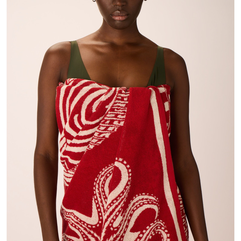 INOUÏ EDITIONS Serviette de Plage POSEÏDON Rouge