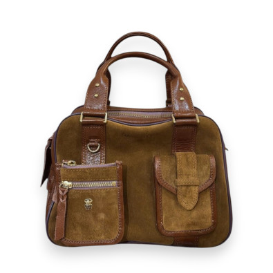 CLARIS VIROT Sac RITCHIE Cuir Tabac