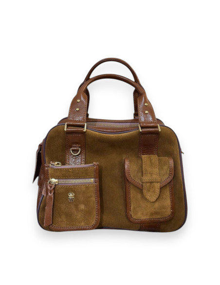 CLARIS VIROT Sac RITCHIE Cuir Tabac