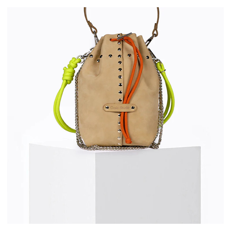 CRAIE STUDIO Sac BECO STUD Nubuck Sand