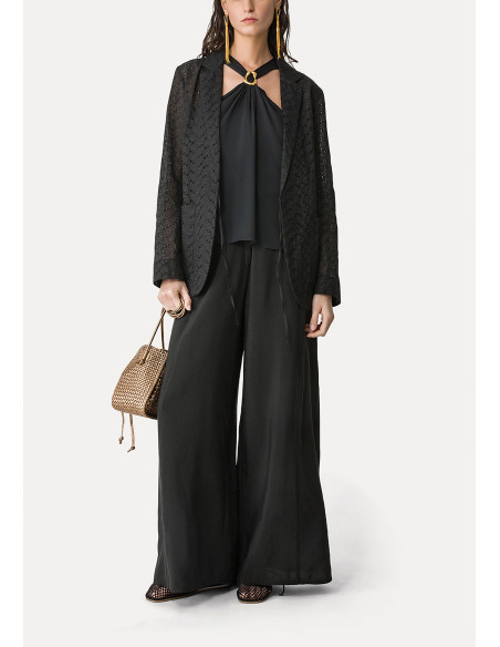 forte_forte Pantalon Flared Lin et Viscose