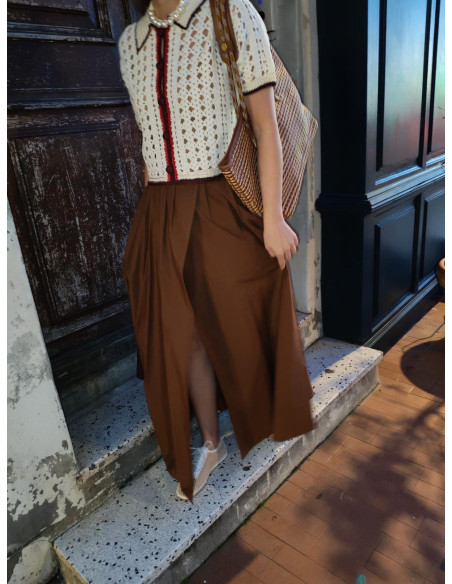 forte_forte Jupe longue en popeline