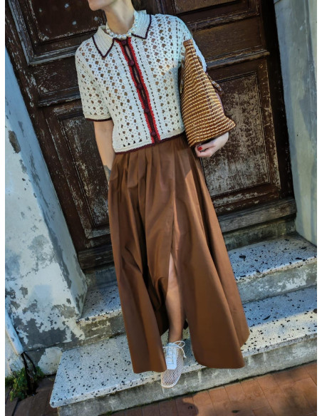 forte_forte Jupe longue en popeline