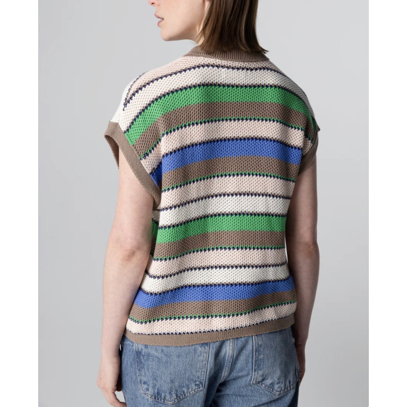 MAJESTIC FILATURES Polo Rayé Multicolore