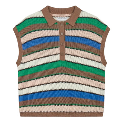 MAJESTIC FILATURES Polo Rayé Multicolore