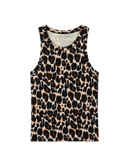 MAJESTIC FILATURES Débardeur Léopard