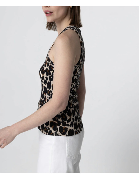 MAJESTIC FILATURES Débardeur Léopard