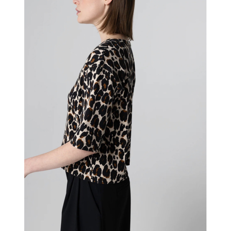 MAJESTIC FILATURES T-Shirt Léopard