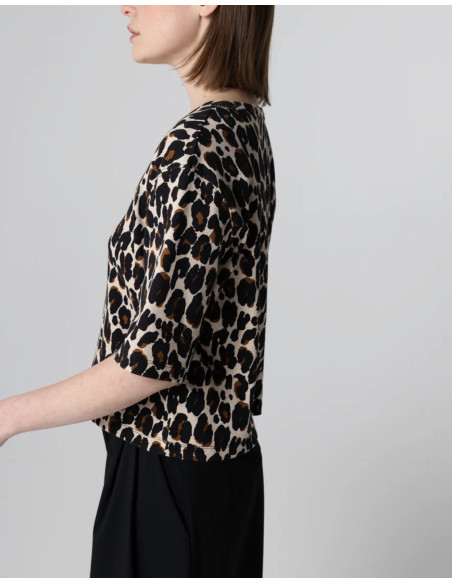 MAJESTIC FILATURES T-Shirt Léopard