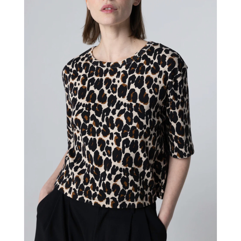 MAJESTIC FILATURES T-Shirt Léopard