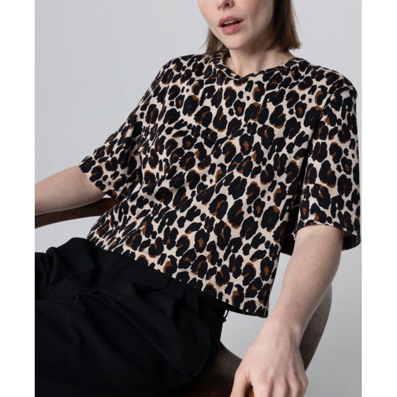 MAJESTIC FILATURES T-Shirt Léopard
