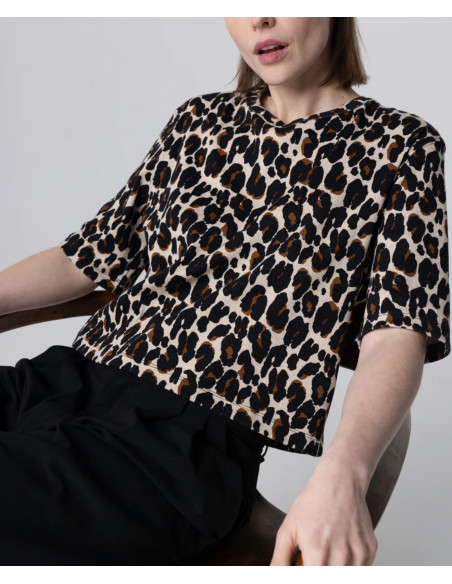 MAJESTIC FILATURES T-Shirt Léopard