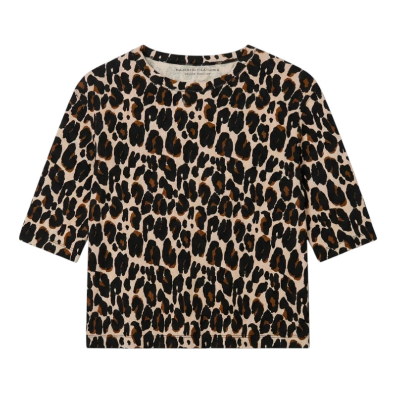 MAJESTIC FILATURES T-Shirt Léopard