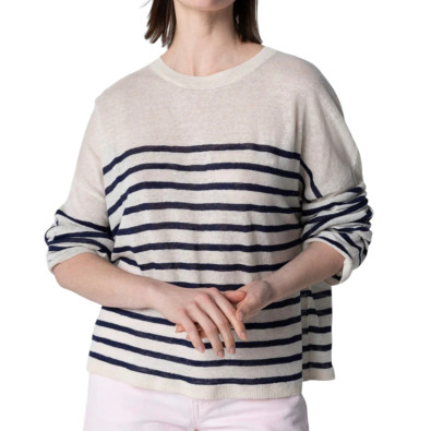 MAJESTIC FILATURES Pull en Lin Blue Moon