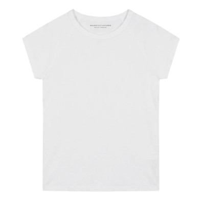 MAJESTIC FILATURES T-Shirt Blanc Col Rond