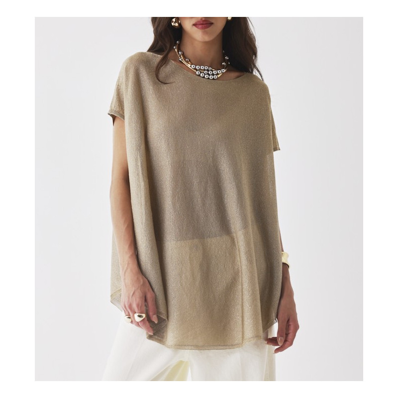 MAJESTIC FILATURES TOP maille fine Doré