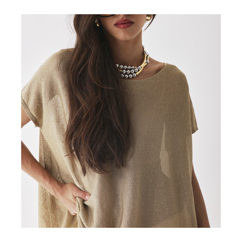 MAJESTIC FILATURES TOP maille fine Doré