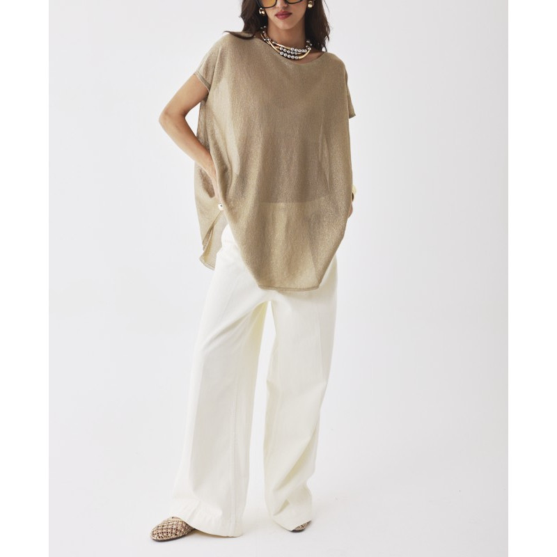 MAJESTIC FILATURES TOP maille fine Doré