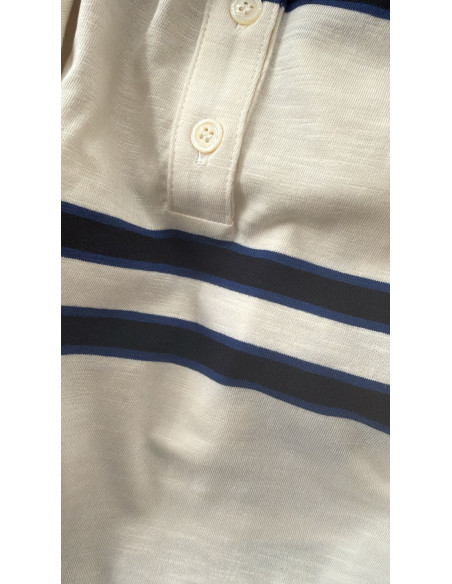 MAJESTIC FILATURES Polo en Coton à Rayures