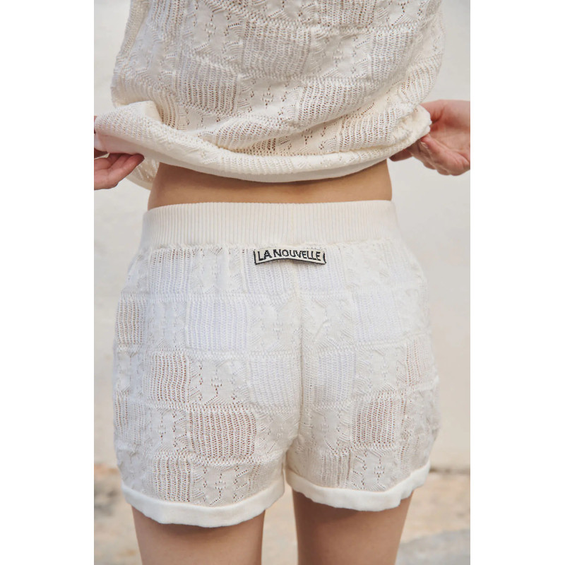 LA NOUVELLE Short CARLO Crochet Flower