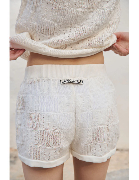 LA NOUVELLE Short CARLO Crochet Flower