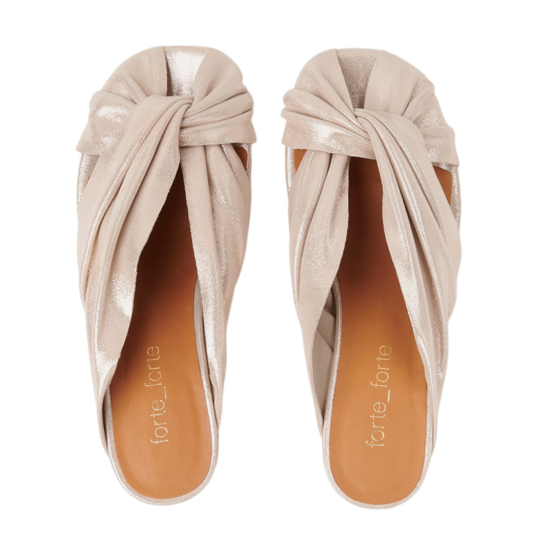 forte_forte Sandales en cuir laminé