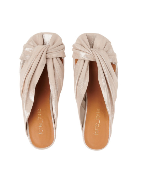 forte_forte Sandales en cuir laminé