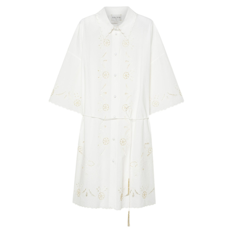 forte_forte Robe Chemise "Lace & Glass"